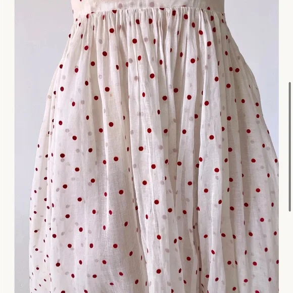 Eveliina Vintage 1950s Polka Dot sheer dress XS - Picture 4 of 11